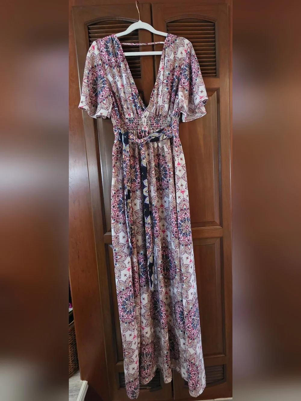 Altar'd State Boho Spring Summer Colorful Maxi Dress size Med - Picture 7 of 10